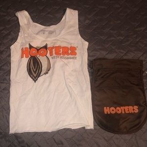 Hooters tank with brown pouch included